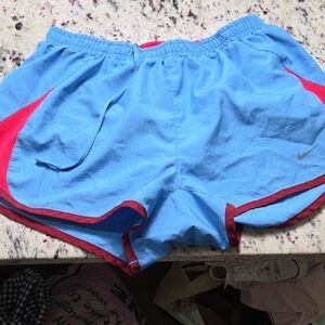 Nike Women's Athletic Shorts in Blue and Red